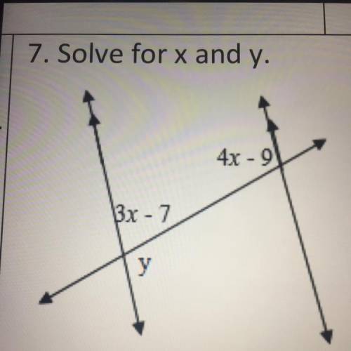 Solve for x and y. And please explain