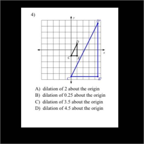 Write a rule to describe this transformation

A) dilation of 2 about the origin
B) dilation of 0.2