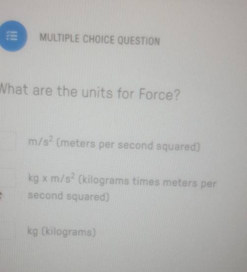 What are the units for force?