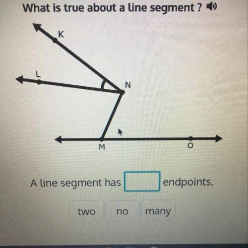 A line segment has __ endpoint