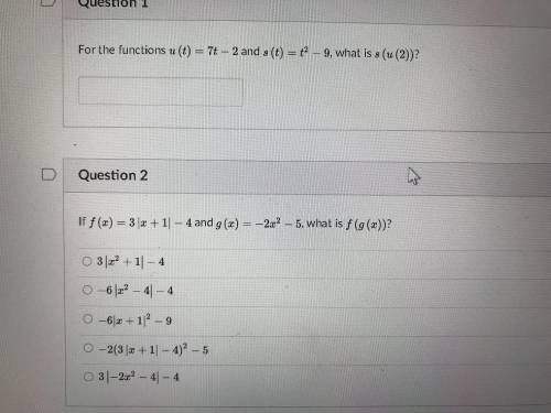 Plz help with questions number 1 and 2
