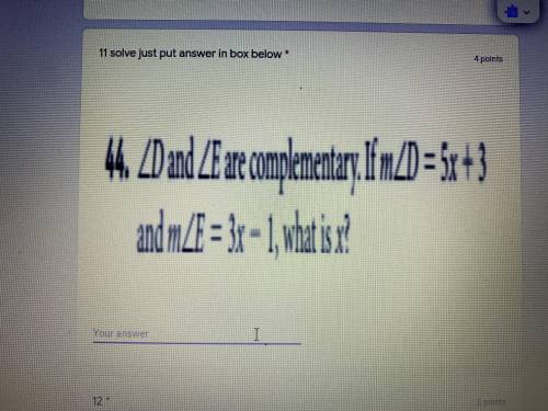 D< and < e are complementary 
If m