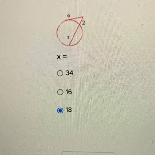 Pls help 6,2
X=
34
6
18
