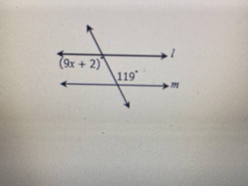 If line l is parallel to line m, find the value of x and y
