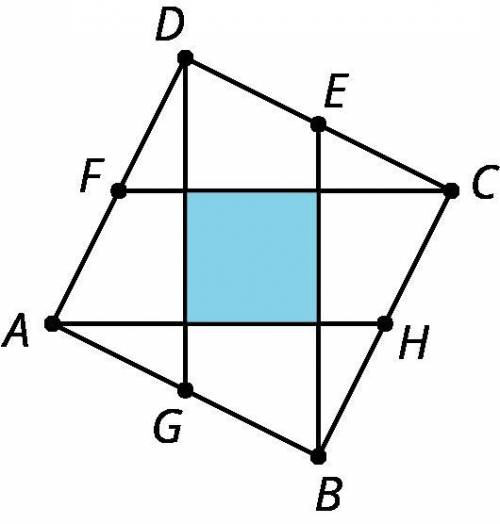 Help asap

1: In square ABCD points EFG and H are midpoints of their respective sides. What fracti