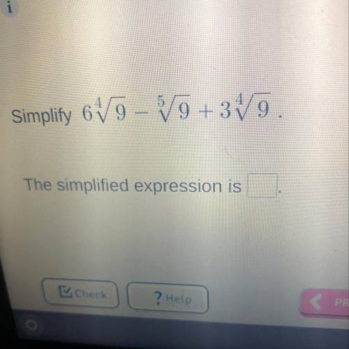 Can some one please help? 
Simplify the equation shown in the photo.