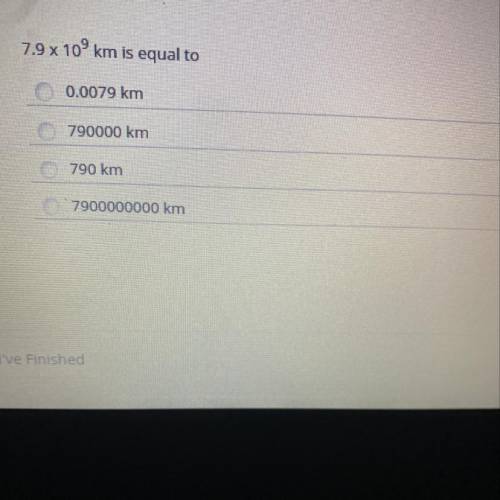 7.9x10^9 km is equal to?