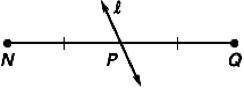Find NQ if NP = 13 cm and line l is a segment bisector.