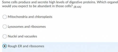 Please Help!! I got this question wrong when I answered lysosomes and ribosomes.