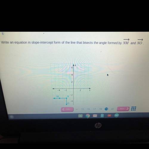 Please help ASAP I need the answer thanks you. Write an equation in slope-intercept form of the lin