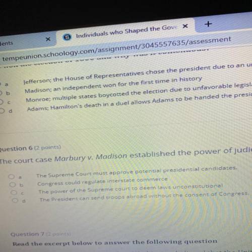 The court case Marbury v. Madison established the power of judicial review which set what legal pre