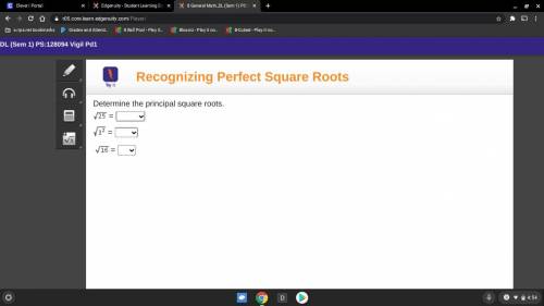 Determine the principal square roots