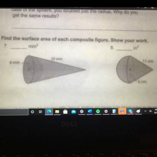 Find the surface area pls 20 pts since theres two