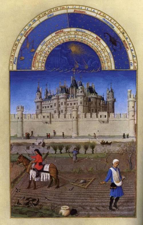 The Limbourg Brothers, October Calendar from Les Tres Riches Heures du Duc de Berry

How does this