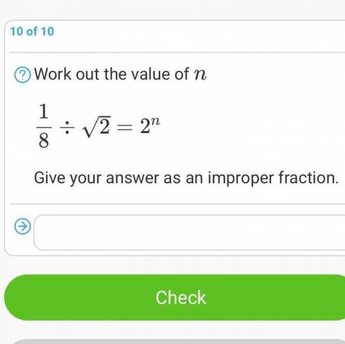 Work out the value of n