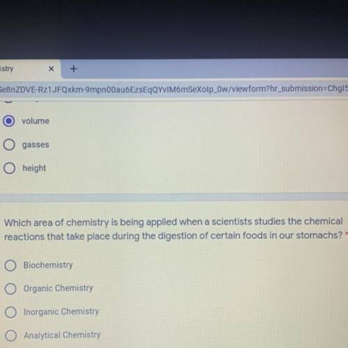 which area of chemistry is being applied when a scientist studies the chemical reactions that take