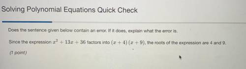 Does the sentence given below contain an error. If it does, explain what the error is. Since the ex