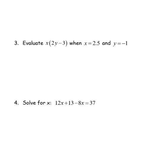 Number 3 please solve and explain