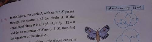 Please help me..

In the figure, the circle A with x passes through the centre y of the circle B