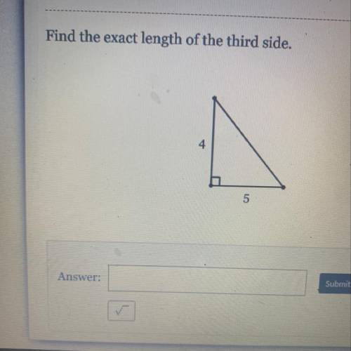 Find the exact length of the third side,