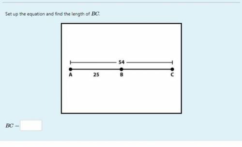 Please Help :)
Set up the equation and find the length of BC.