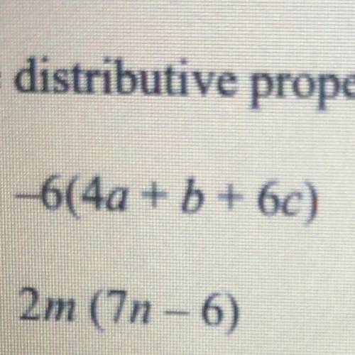 Use the distributive property to find the product