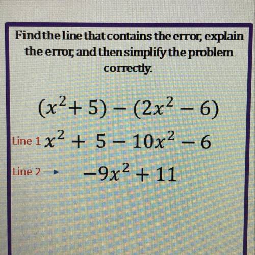 Please help! Which line has the error? And why