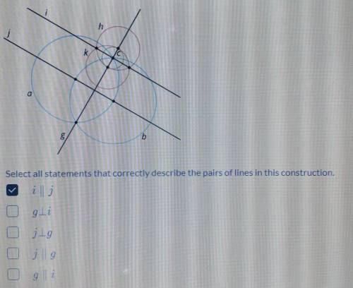 1. Given line j. mark 2 points on the line.

2. Construct congruent circles a and b centered at th