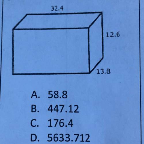 7. What Is the volume
of the rectangular
prism shown below
