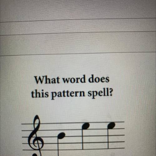 What word does
this pattern spell?