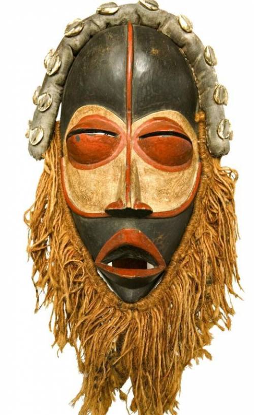 Look at the mask below. What do the materials used to make it tell us about the culture that create