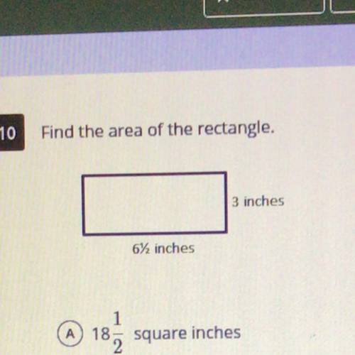 Find the area of the rectangle