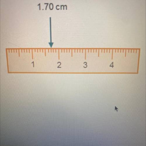The Numbers On This Ruler Represent Centimeters

*1.70cm
What is The Precision of This Ruler?
___c