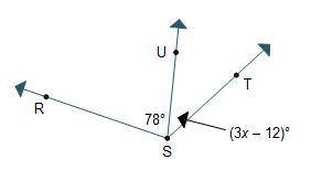 The measure of Angle RST can be represented by the expression (6x + 12)°. What is my Angle RST in d