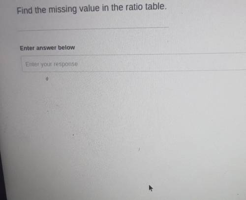 Find the missing value in the ratio table. 3 15 30 Enter answer below Enter your response 18 90 24