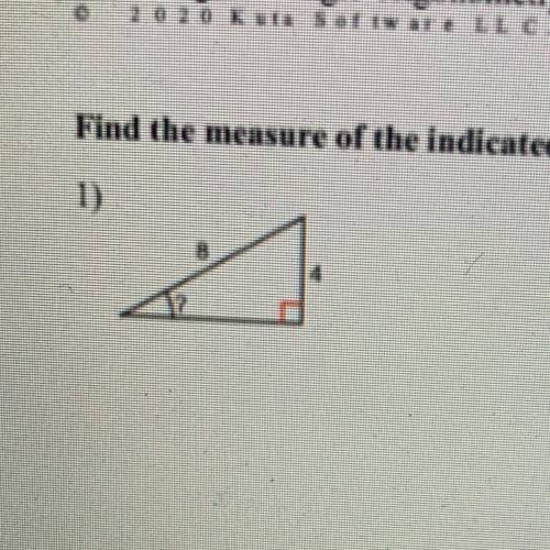 How do I find the measure of the angle