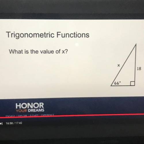 Trigonometric functions: what is the value of x?