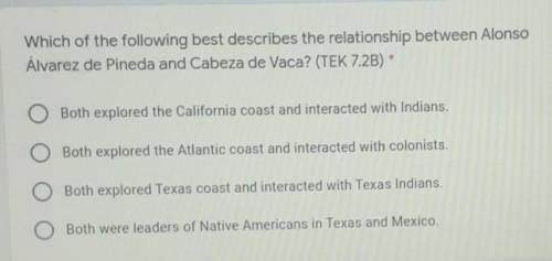 This is texas history I need answers.

Which of the following best describes the relationship betw