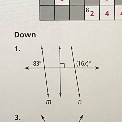 1.
83°
(16x)°
m
n
What’s the answer?