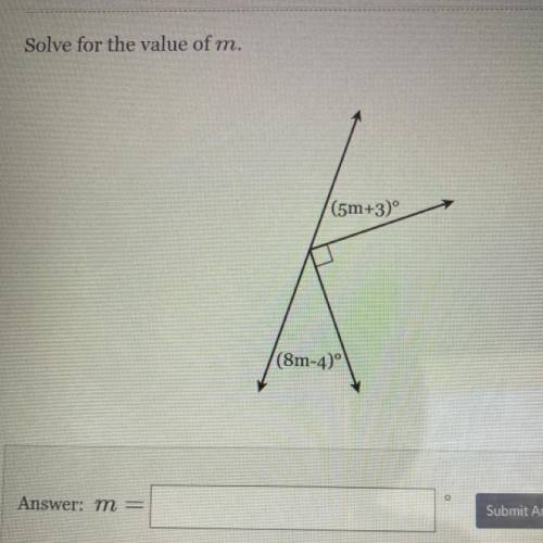Solve for the value of m