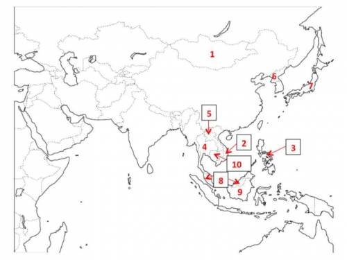 Geography Assessment #4 - Asia Map (Part 2)