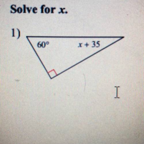 Solving for x in geometry with triangle