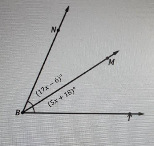 What is the measure of angle MBT
