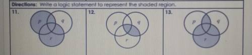 Logic statement to represent the shaded region ???