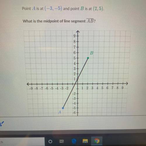 What is the midpoint is line segment AB? - pls help thx :)