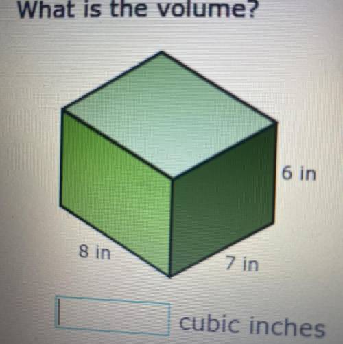 What is the volume?
8 in
6in
7in