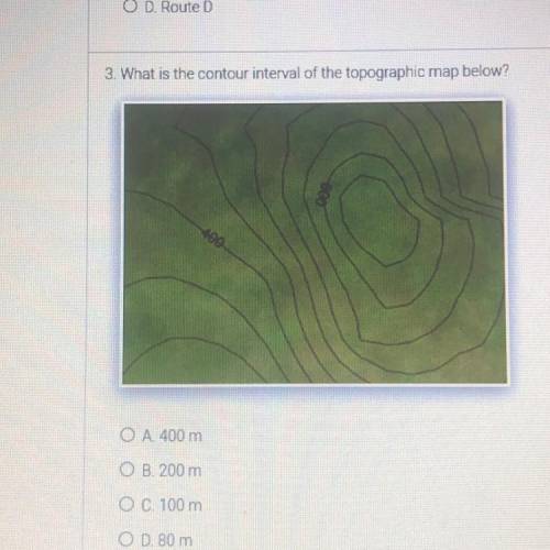 What is the contour interval of the topographic map below