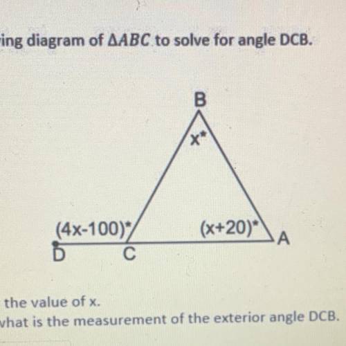 What is the measurement for the exterior angle