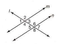 Which of the following terms describes the relationship between angle 3 and angle 7 ?

A Alternate