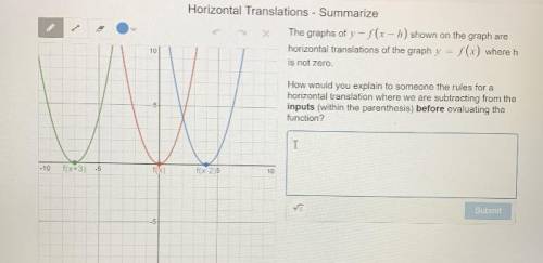 How would you explain to someone the rules of a horizontal translation where we are subtracting fro